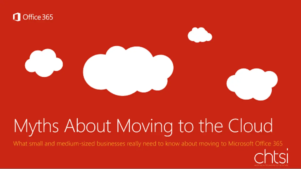 Myths about moving to the Cloud