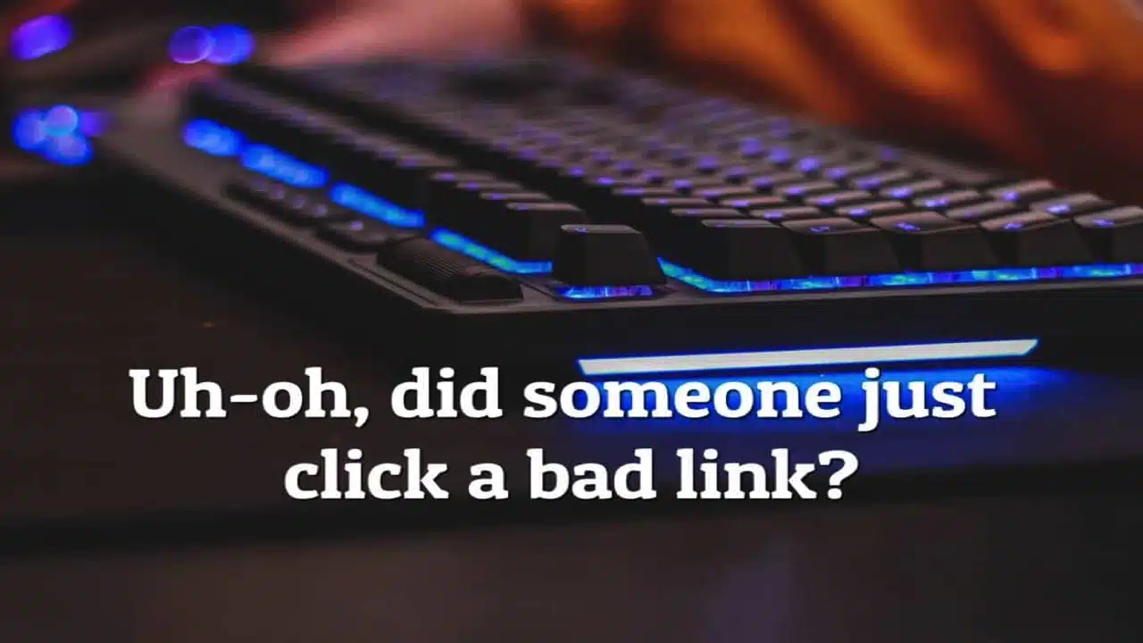 Did someone just click a bad link