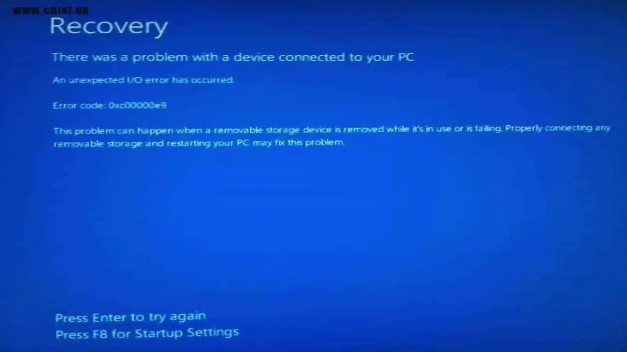 How To Fix Error 0xc00000e9