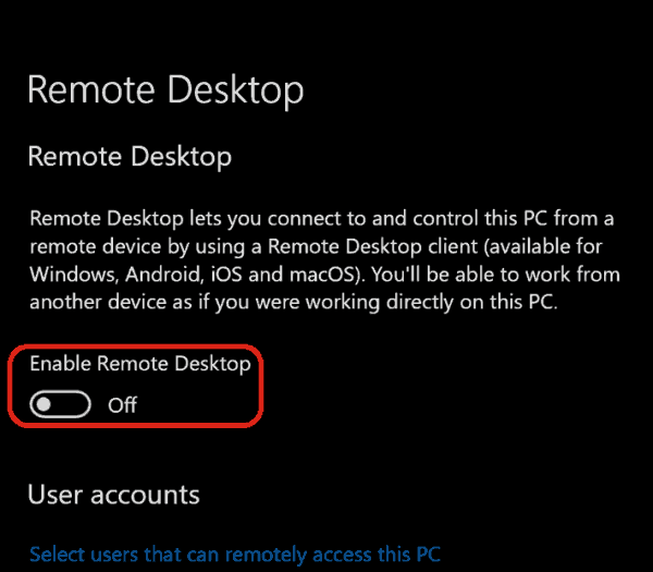Remote Desktop Switch
