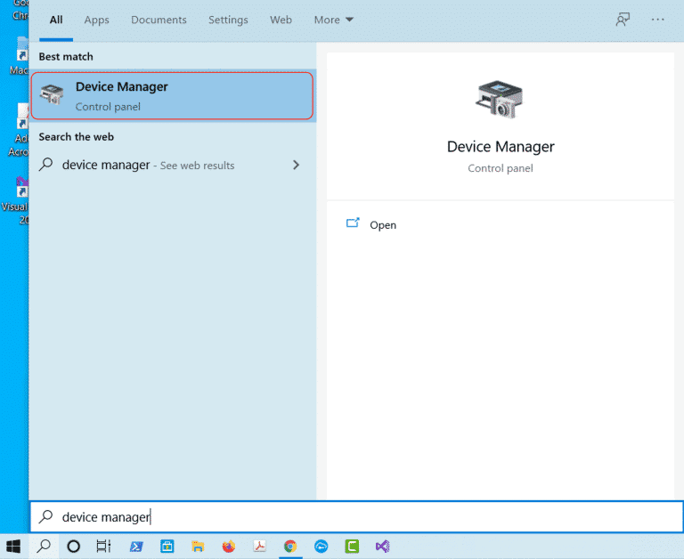 Search for Device Manager