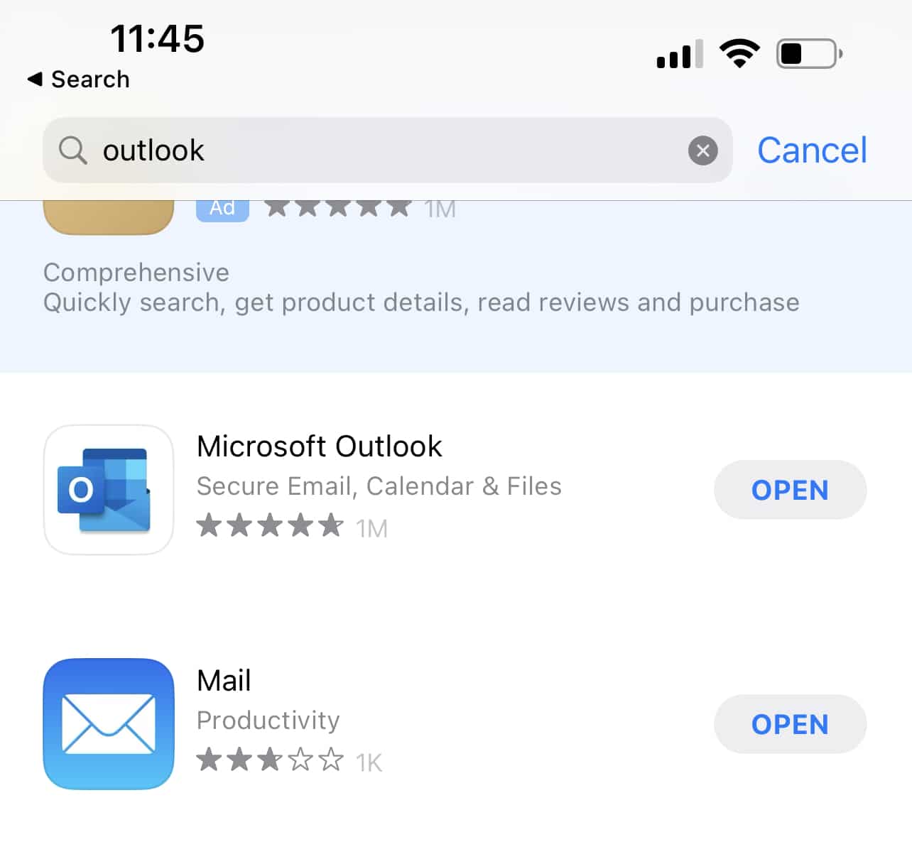 Outlook for IOS