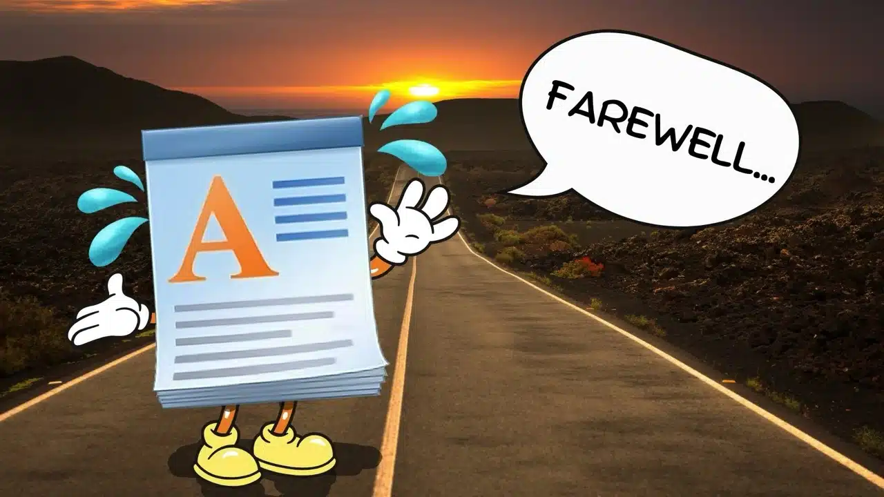 Goodbye WordPad