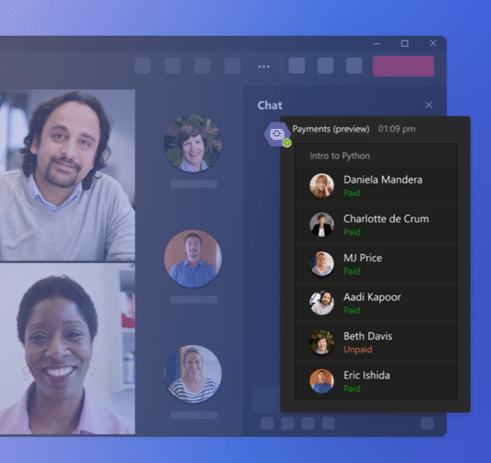 How Can You Leverage the New MS Teams Payment App? 2 Meeting chat